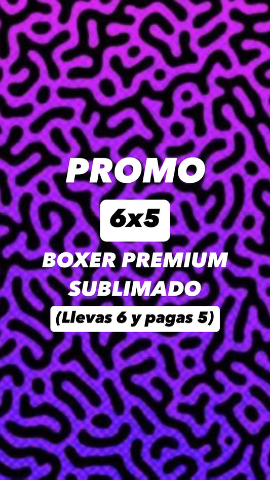 PROMO 6X5 - Boxer Premium Sublimado - Diseños a elección