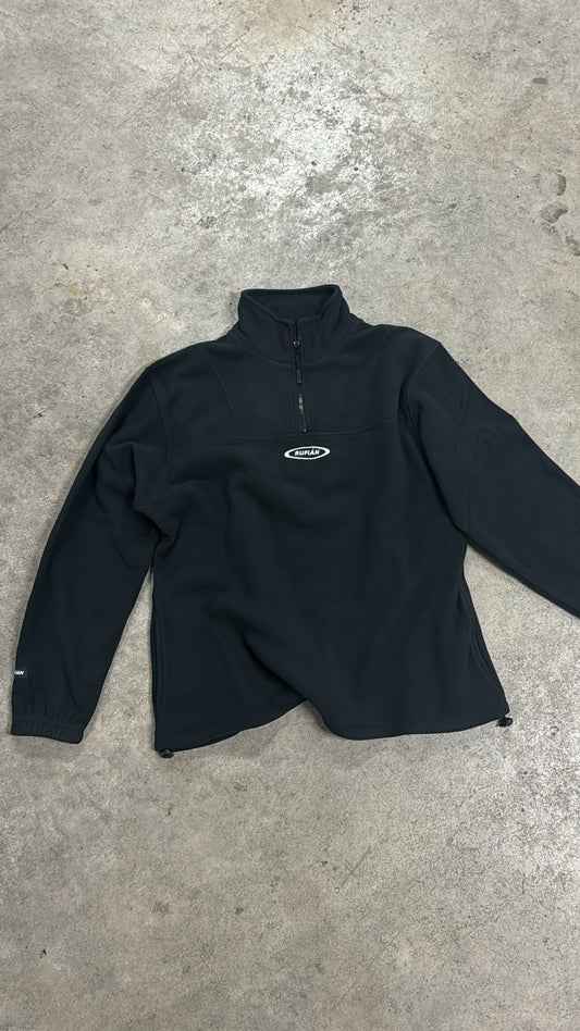 Buzo Retro Polar 1/2 Cierre OVER - Negro