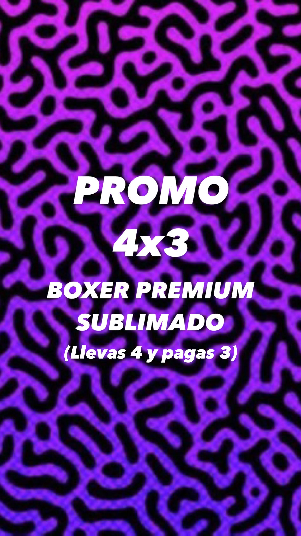 PROMO 4X3 - Boxer Premium Sublimado - Diseños a elección