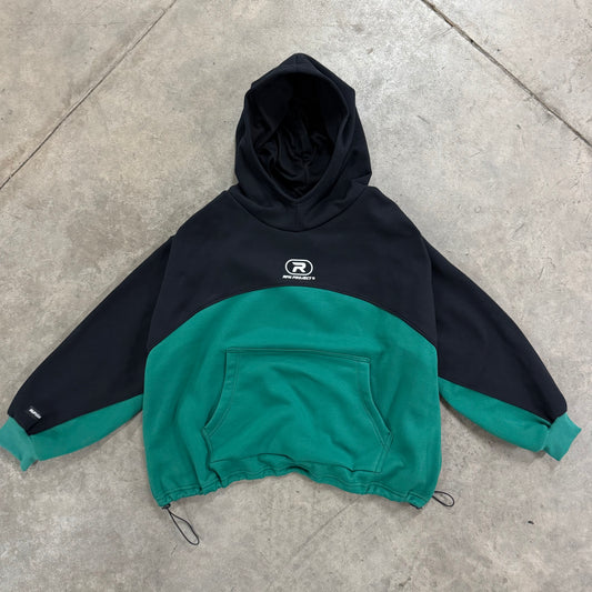 Buzo CROP c/Capucha RFN - Negro/Verde